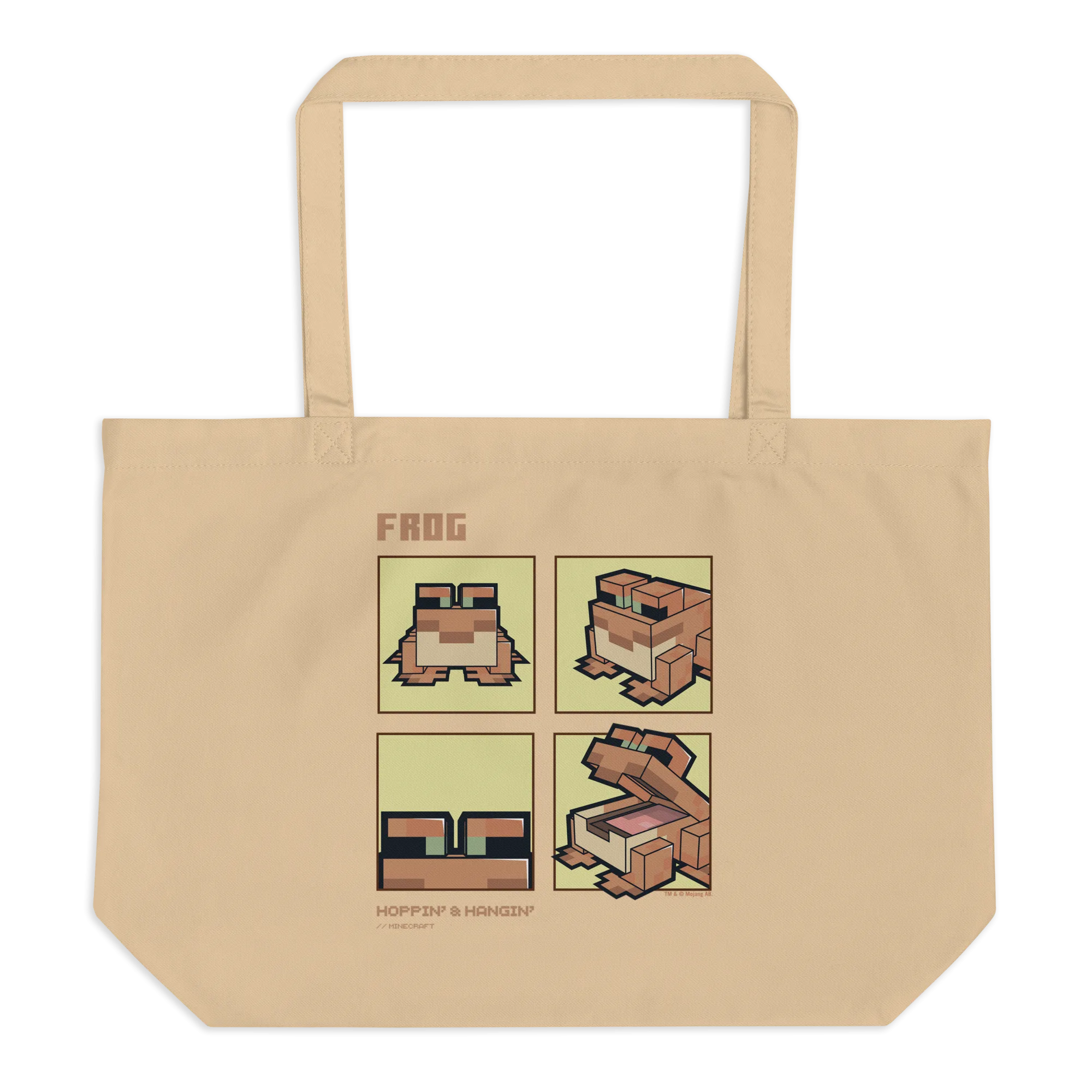 Minecraft Frog Hoppin and Hangin Large Eco Tote