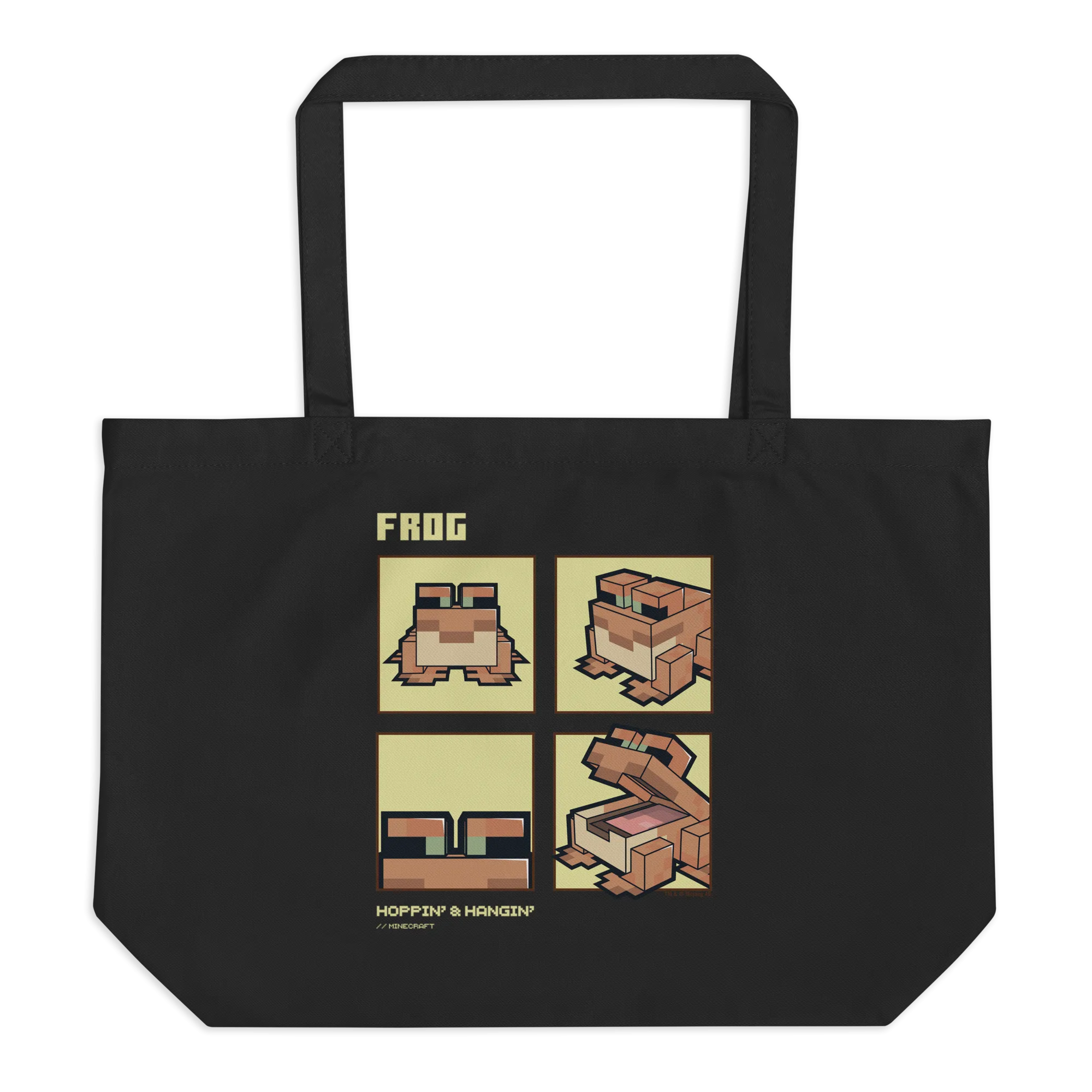 Minecraft Frog Hoppin and Hangin Large Eco Tote