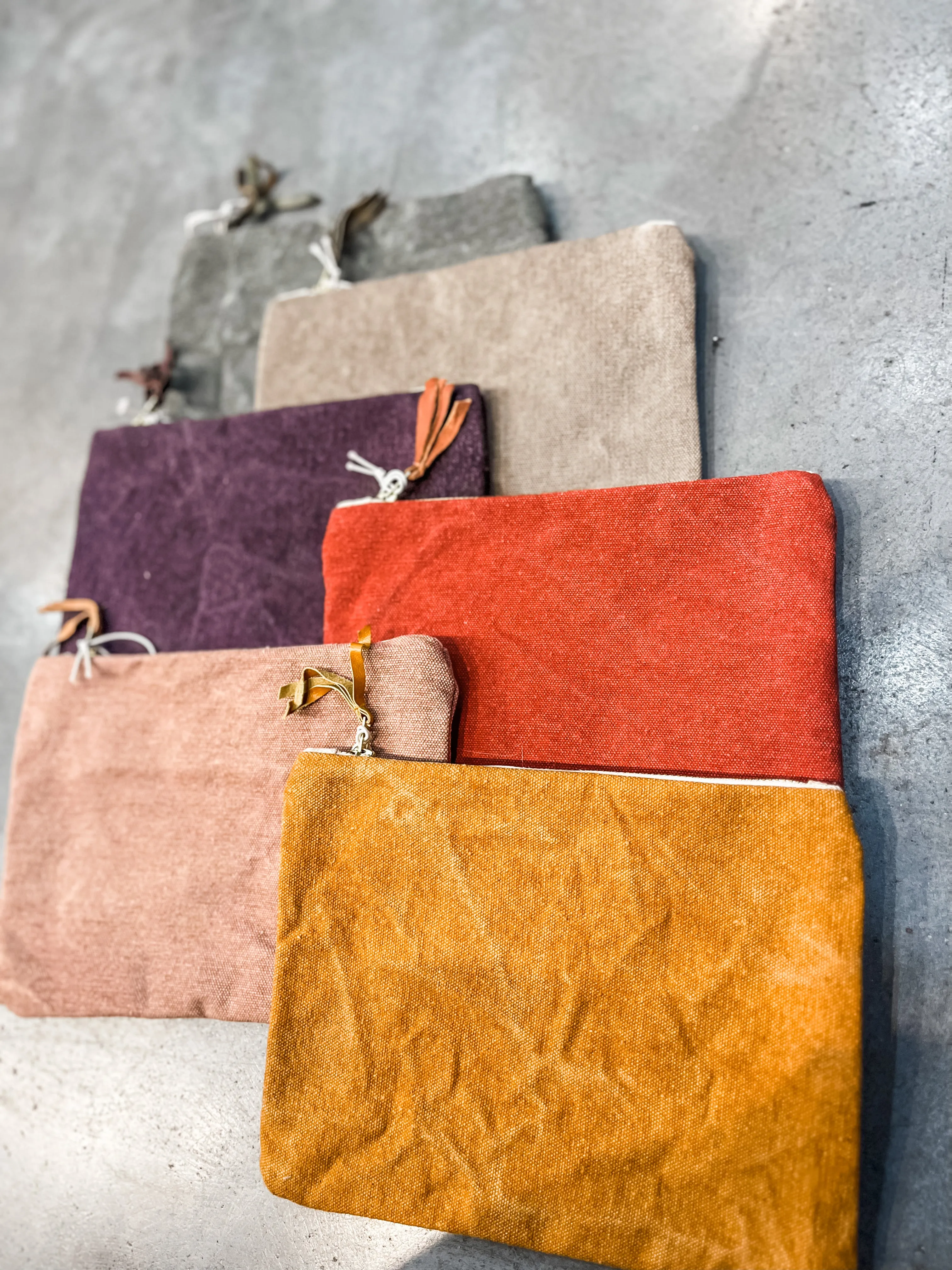 Mineral Washed Cotton Pouch