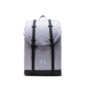 Mochila Herschel Retreat Mid-Volume Polka Dot Crosshatch Grey/Black