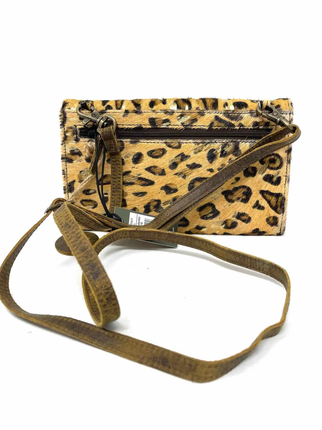 Myra Bag Tan/Black Animal Print Leather NEW Purses Crossbody Purse