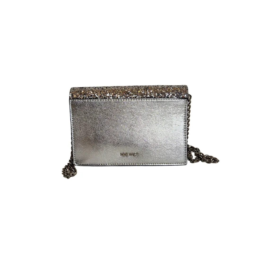 Nine West Silver Glitter Crossbody Bag | Like New |