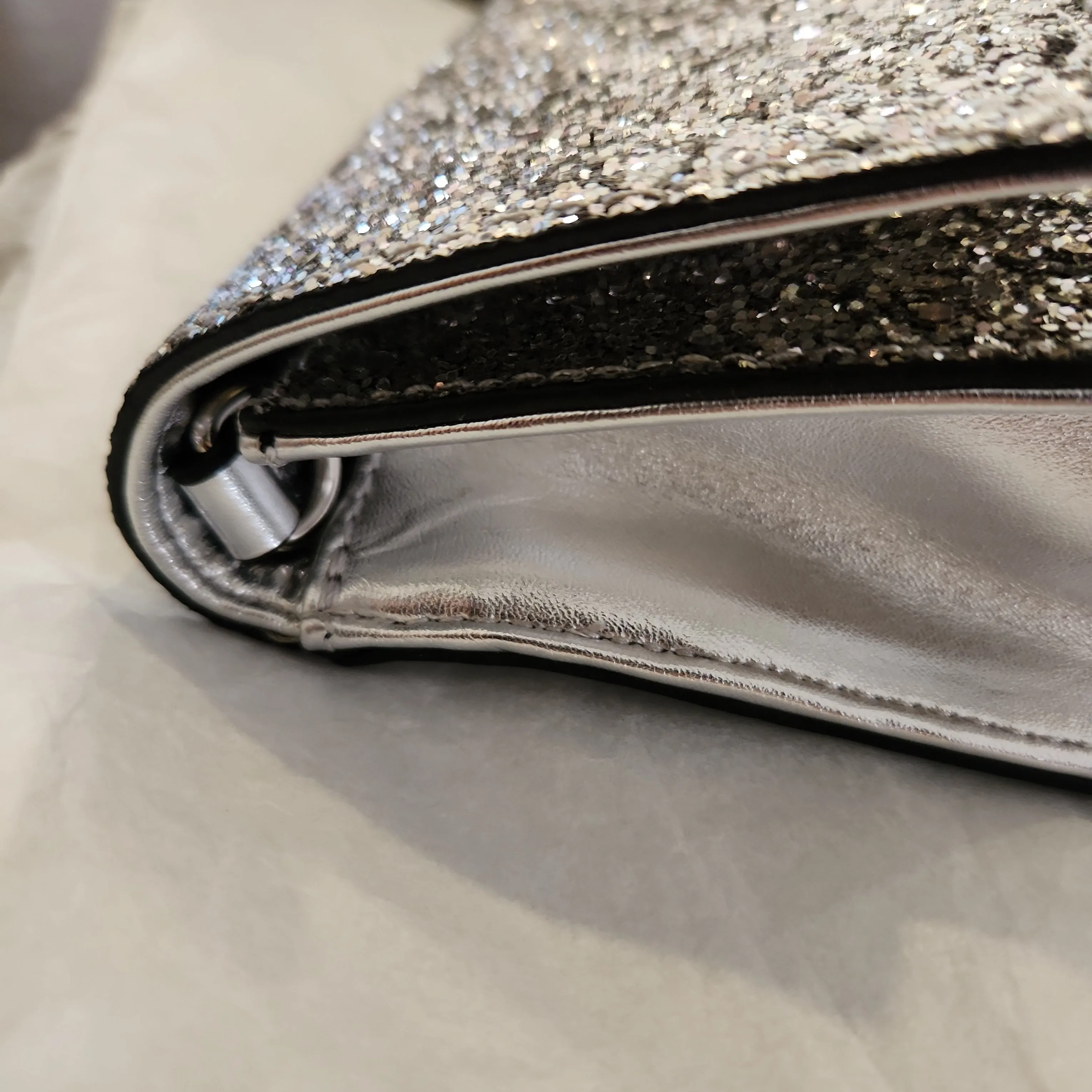 Nine West Silver Glitter Crossbody Bag | Like New |