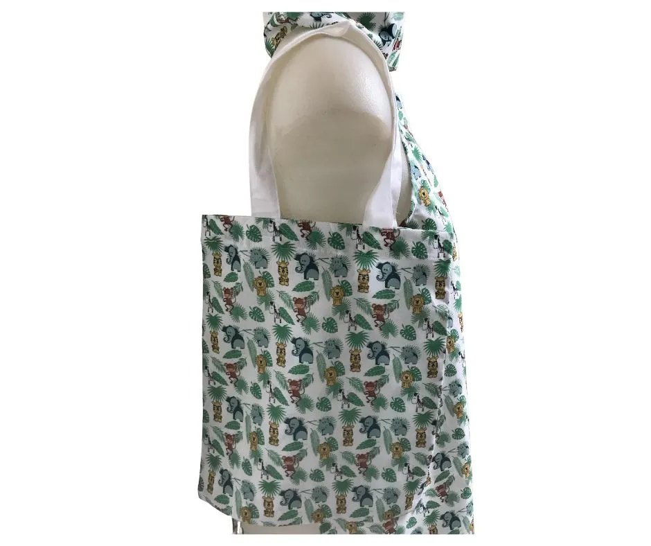 Organic Cotton Kids Apron Set African Animals