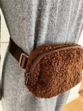 Our favorite belt bag- monogrammmed! Soft sherpa (vegan) available now in 11 colors!