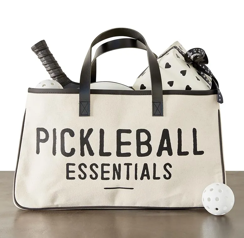 Pickleball Essentials Canvas Tote