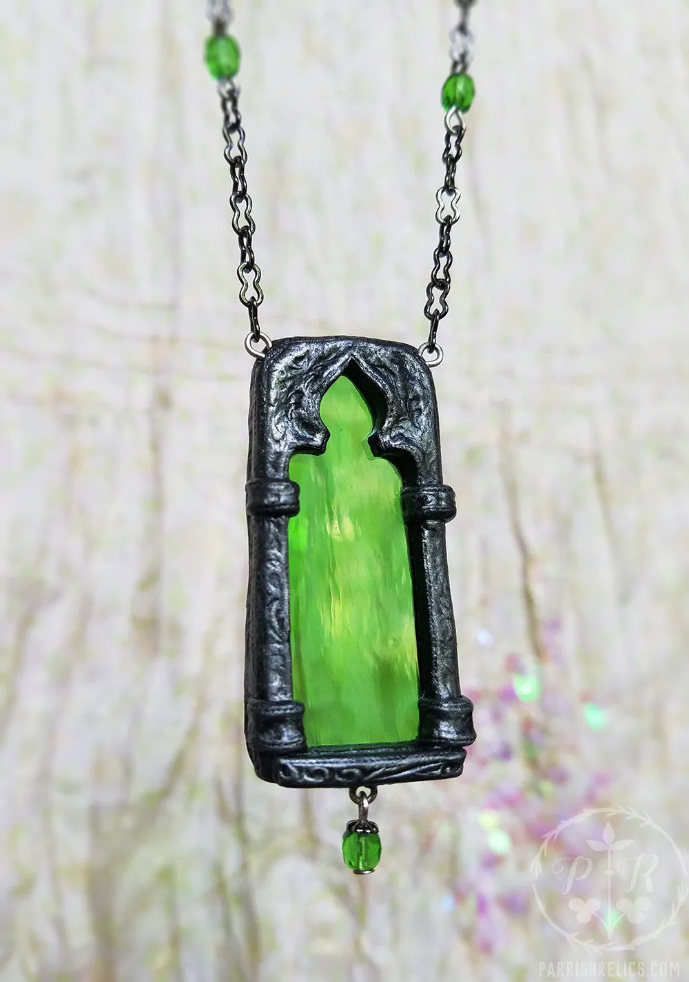 Pomona's Arch ~ Stained Glass Amulet