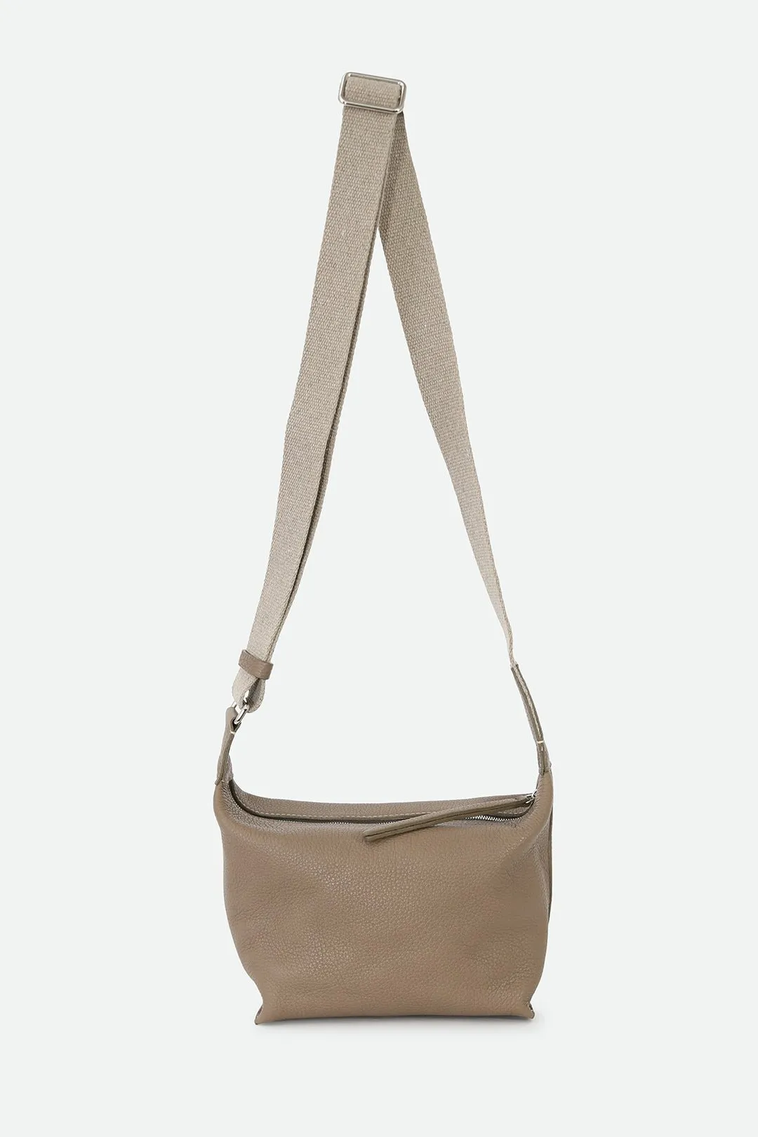 RAVELLO ITALIAN LEATHER HANDBAG IN TAUPE