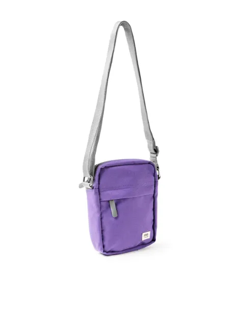 Roka Bond Imperial Purple Recycled Canvas Crossbody Bag