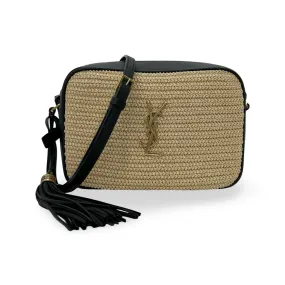 SAINT LAURENT: Raffia Lou Camera Bag