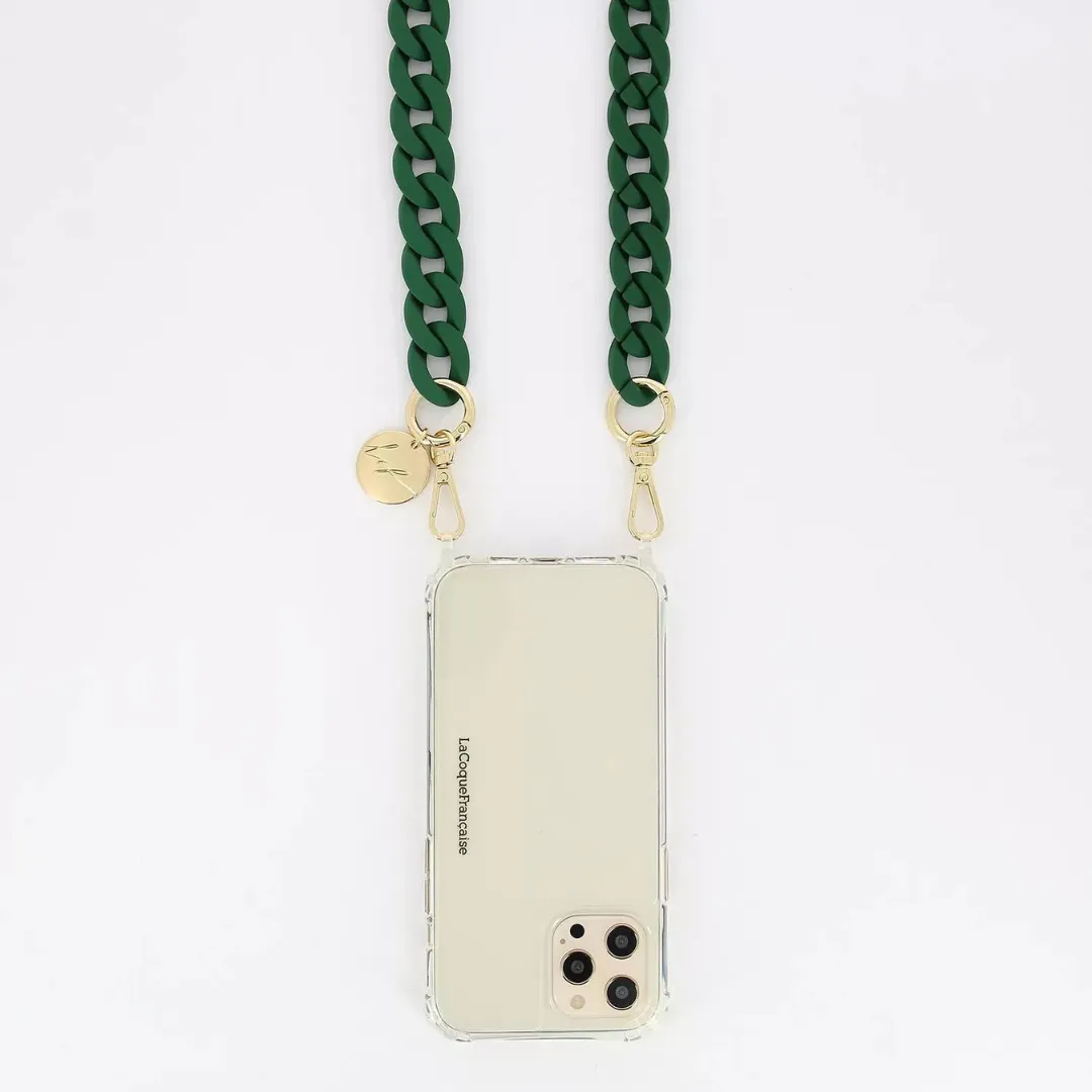 SARAH PHONE CHAIN MATTE FIR GREEN