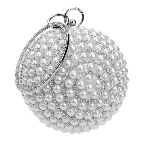 SEKUSA Ball Diamond Tassel Women Party Metal Crystal Clutches Evening  Wedding Bag Bridal Shoulder Handbag Wristlets Clutch