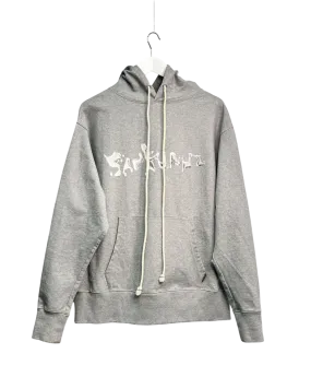 Size L - Sankuanz Grey with Chrome Logo Hoodie