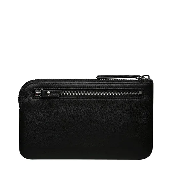 Black Smoke   Mirrors Zippered Pouch