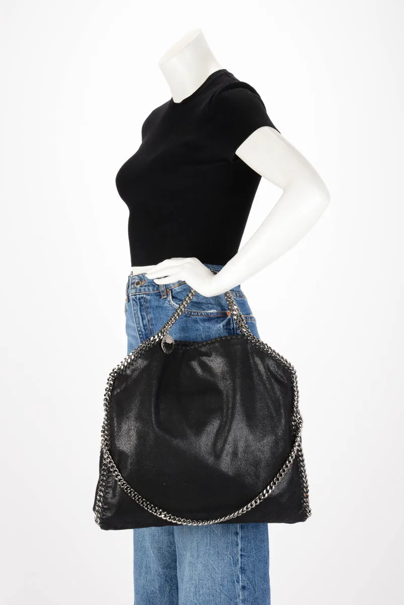 Stella McCartney Black Shaggy Deer Falabella Tote