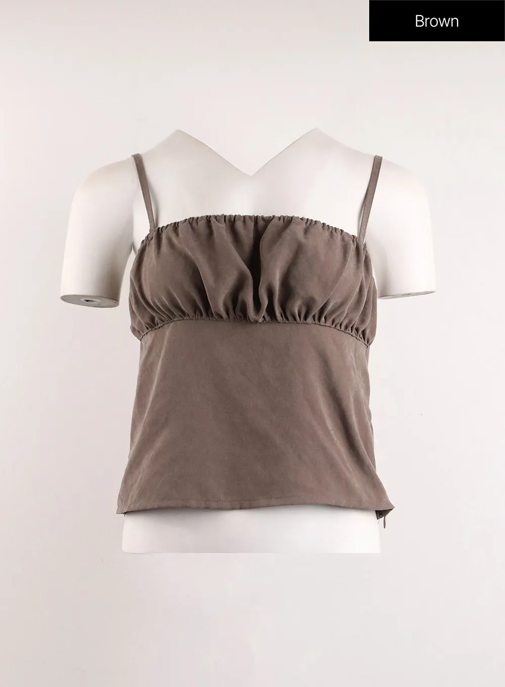 Suede Square Neck Cami Top IJ410