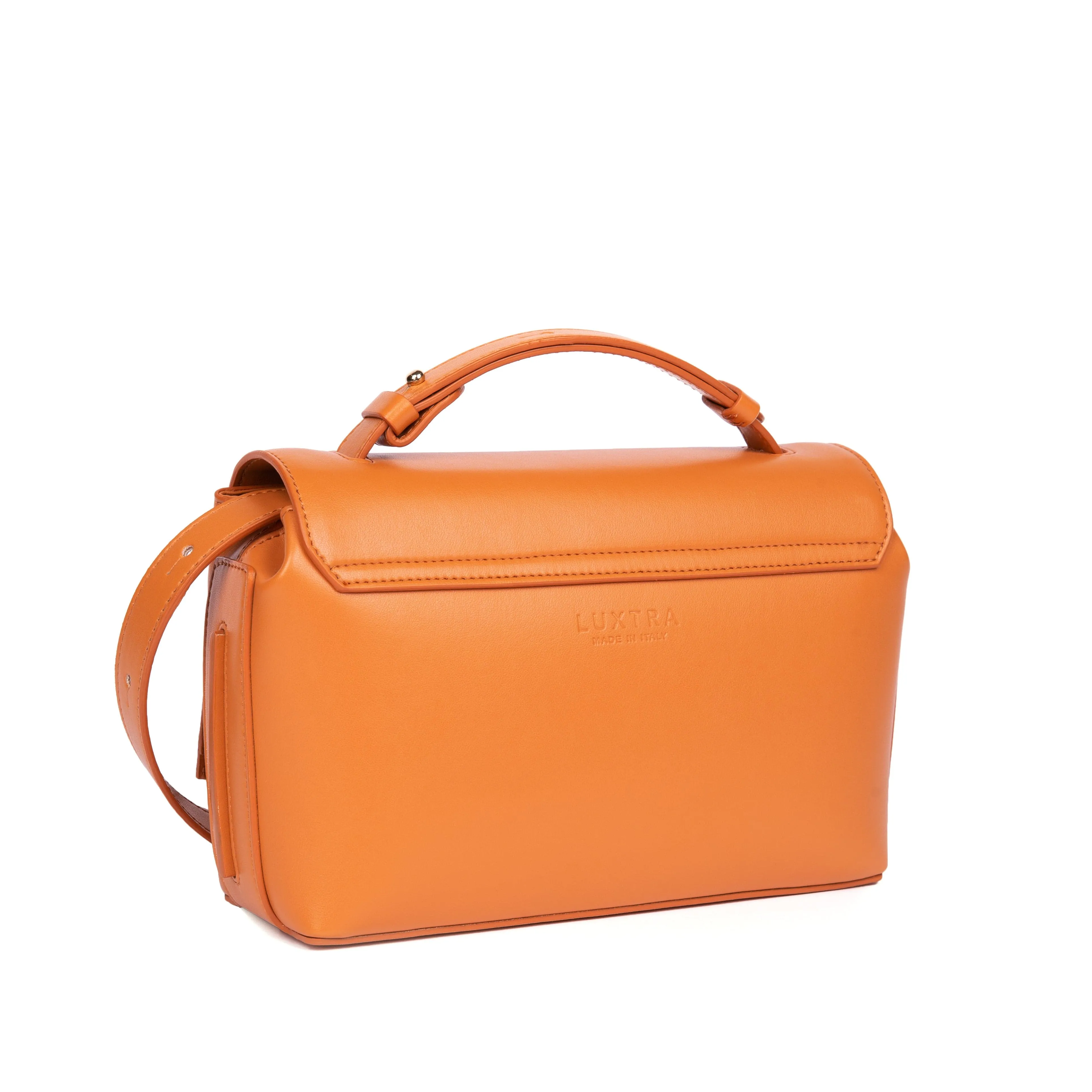 The Zanele Apple Leather Vegan Cross Body Bag | Pumpkin