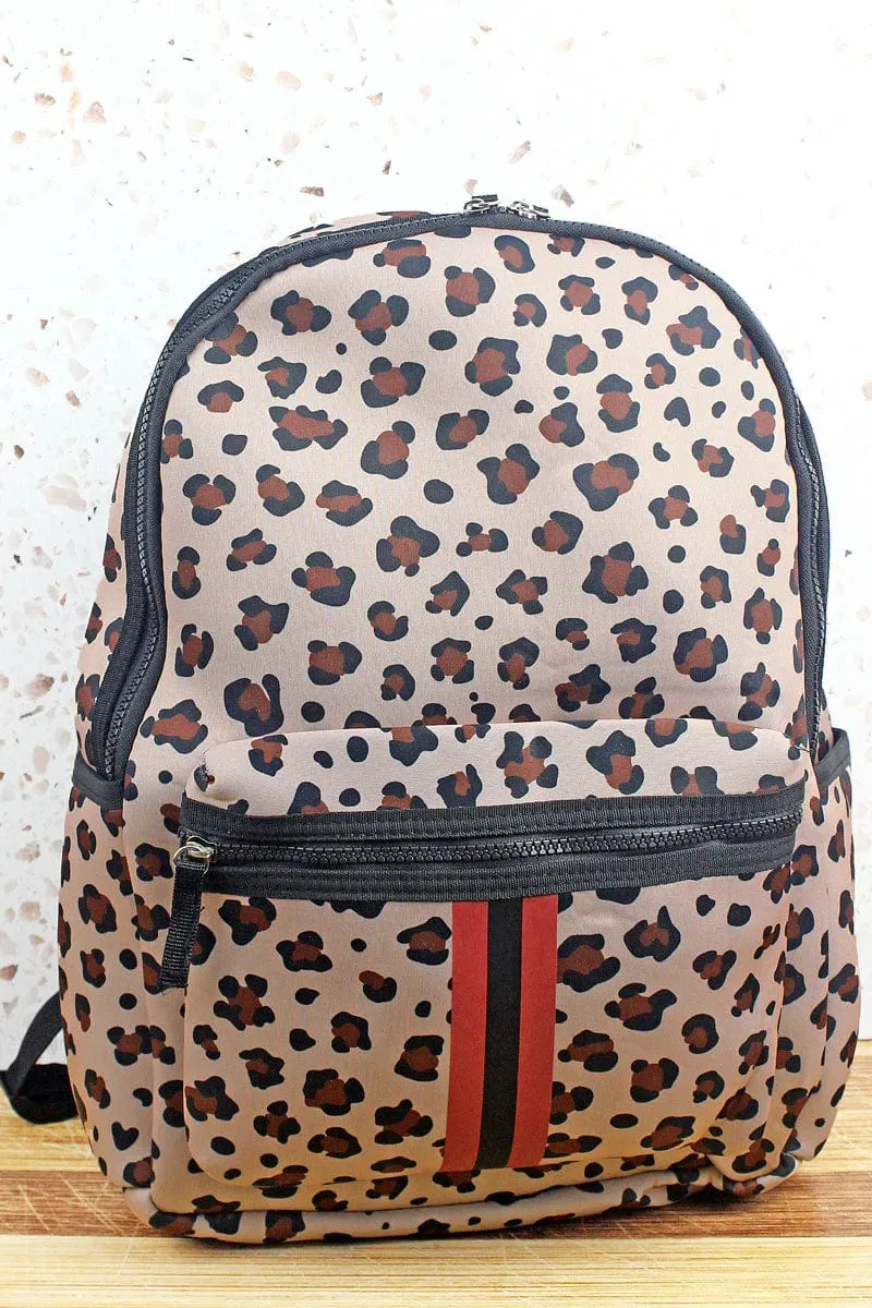 Tinsley leopard neoprene BACKPACK