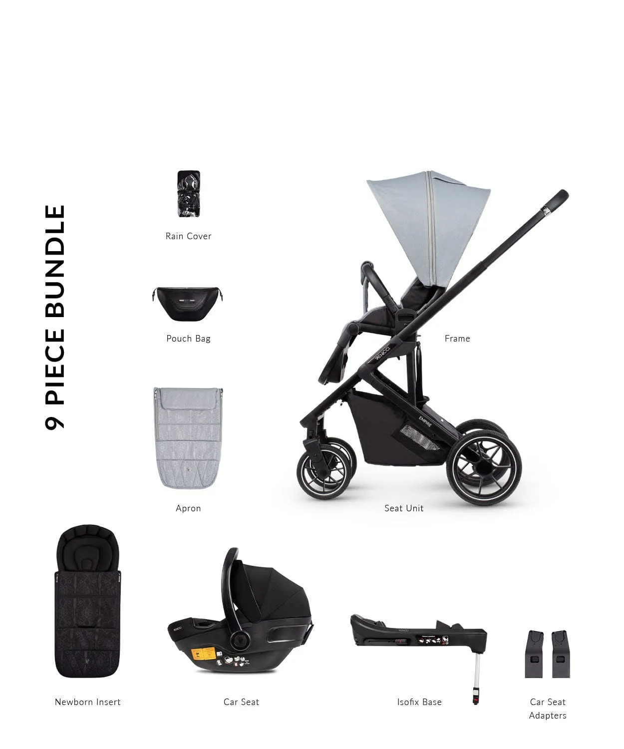 Venicci Empire Deluxe City Travel System - Urban Grey