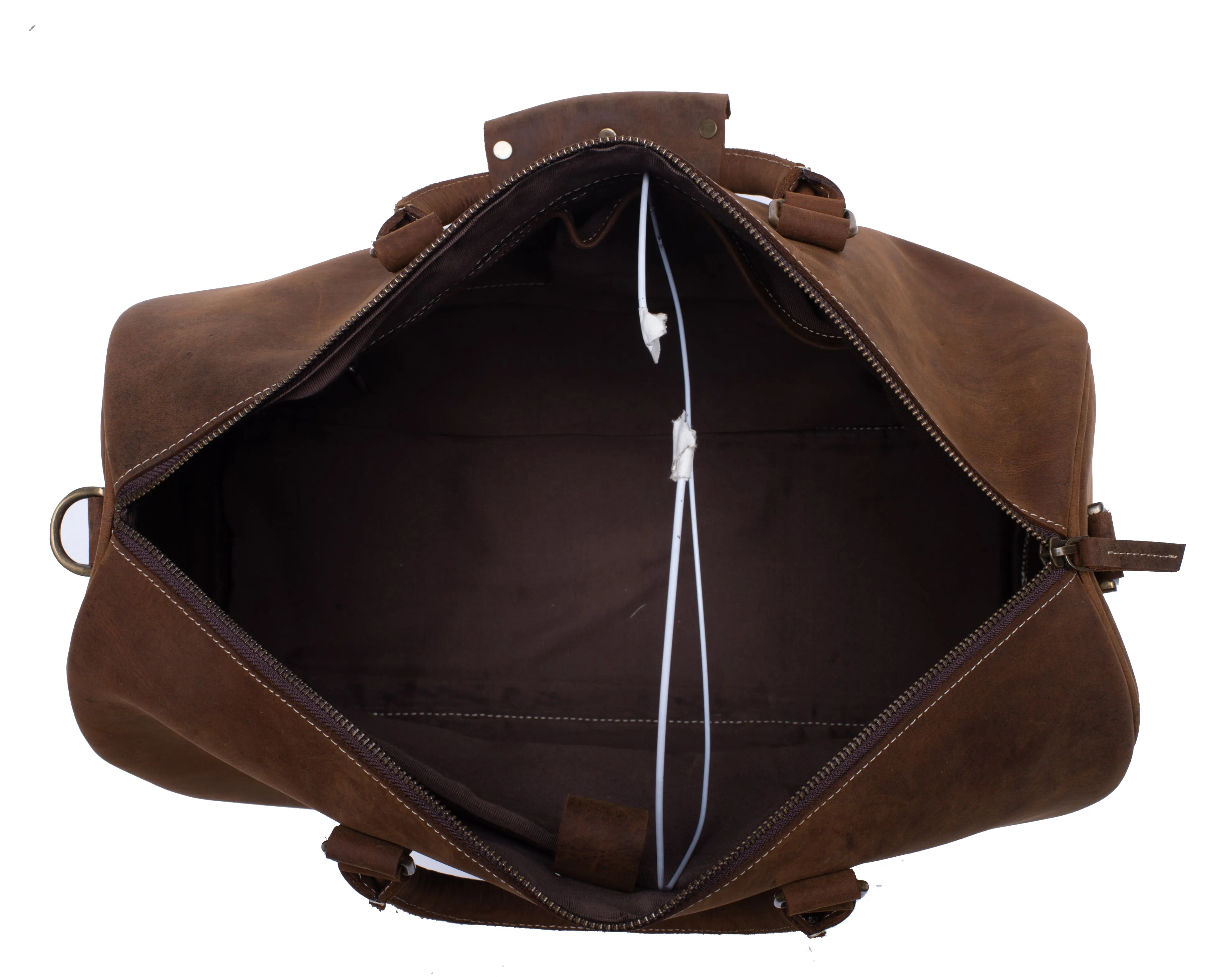 Vintage Leather Business Travel Duffel Bag