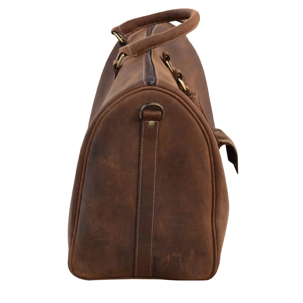 Vintage Leather Business Travel Duffel Bag