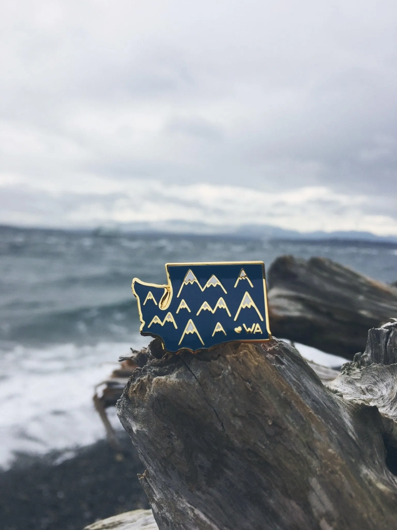 Washington Mountains Enamel Pin