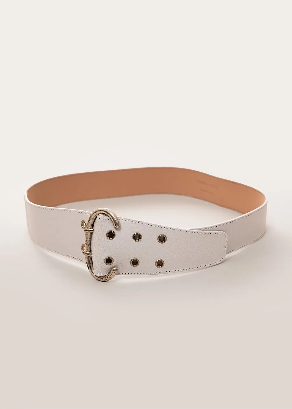 White Carvel Belt