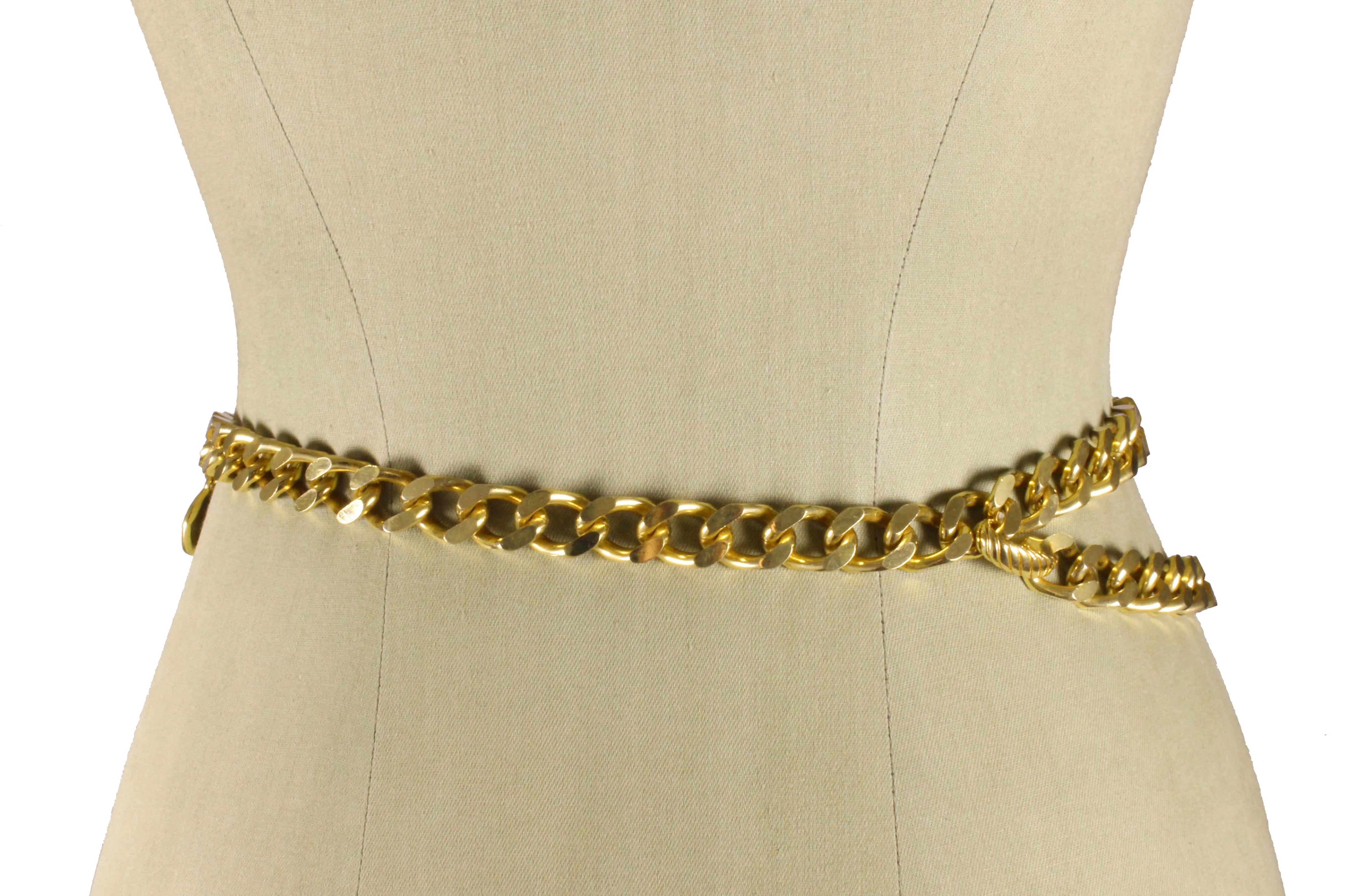 YVES SAINT LAURENT chain link charm belt