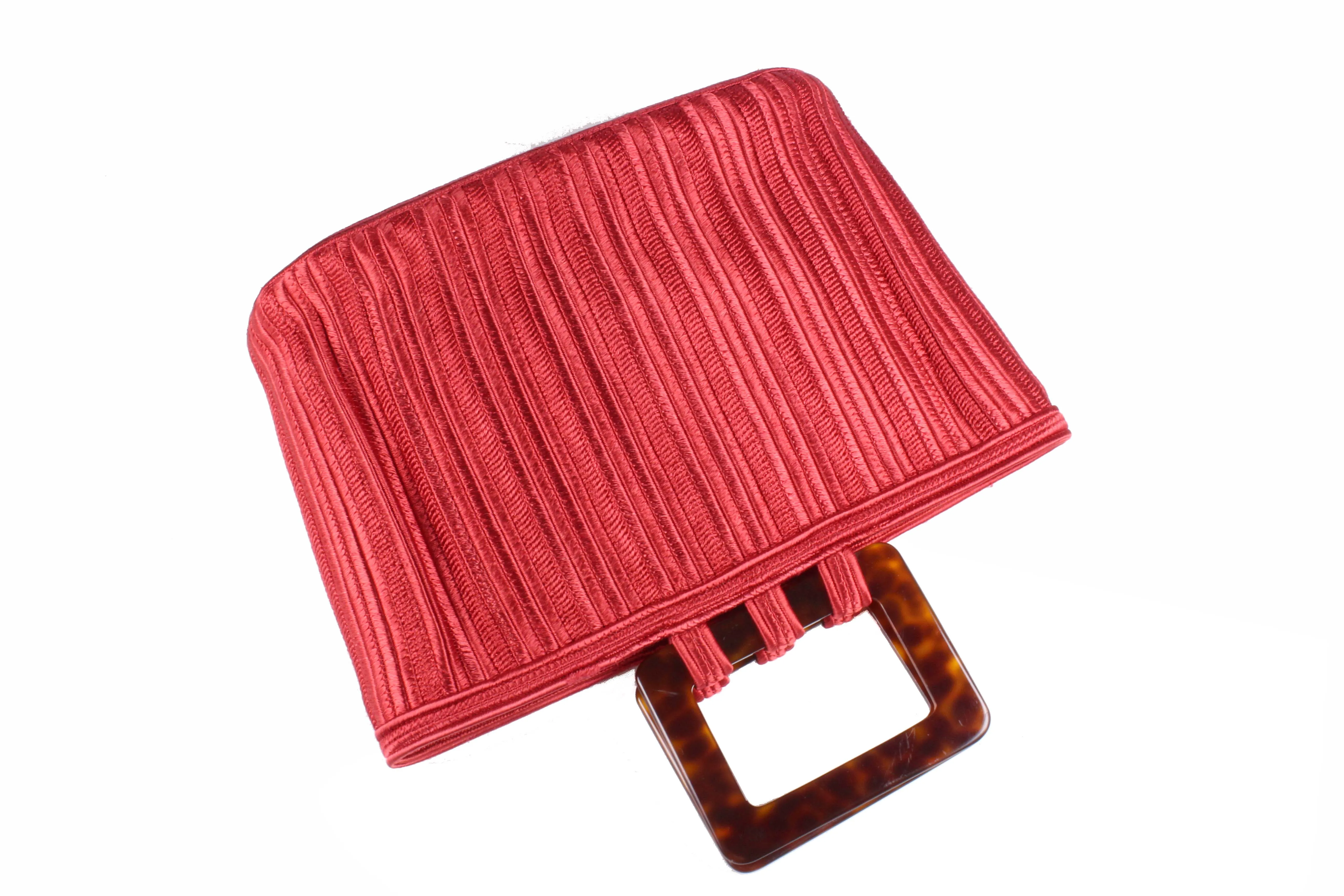 YVES SAINT LAURENT Ribe Gauche red passementerie bag