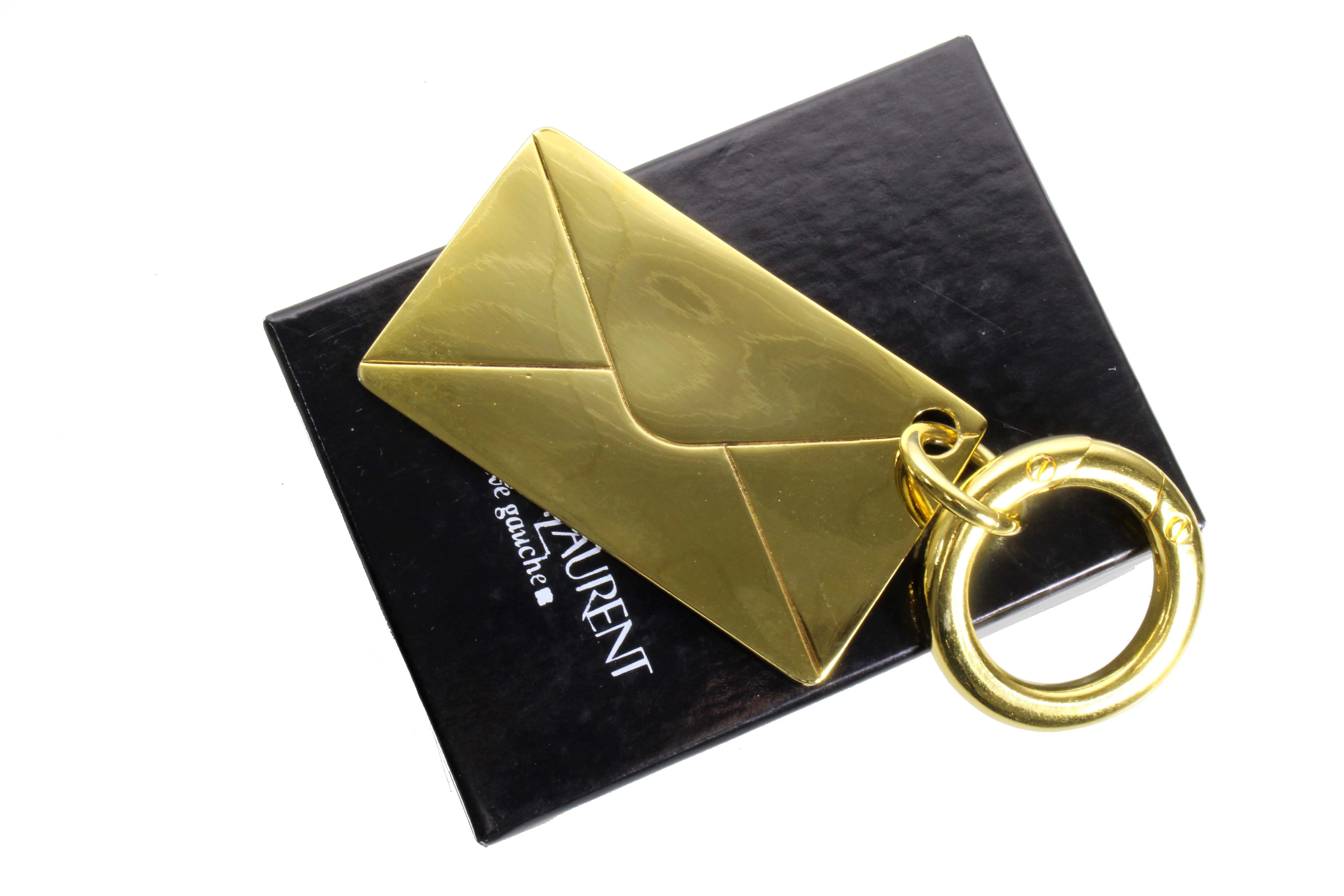 YVES SAINT LAURENT Y-mail large envelope key-ring bag charm